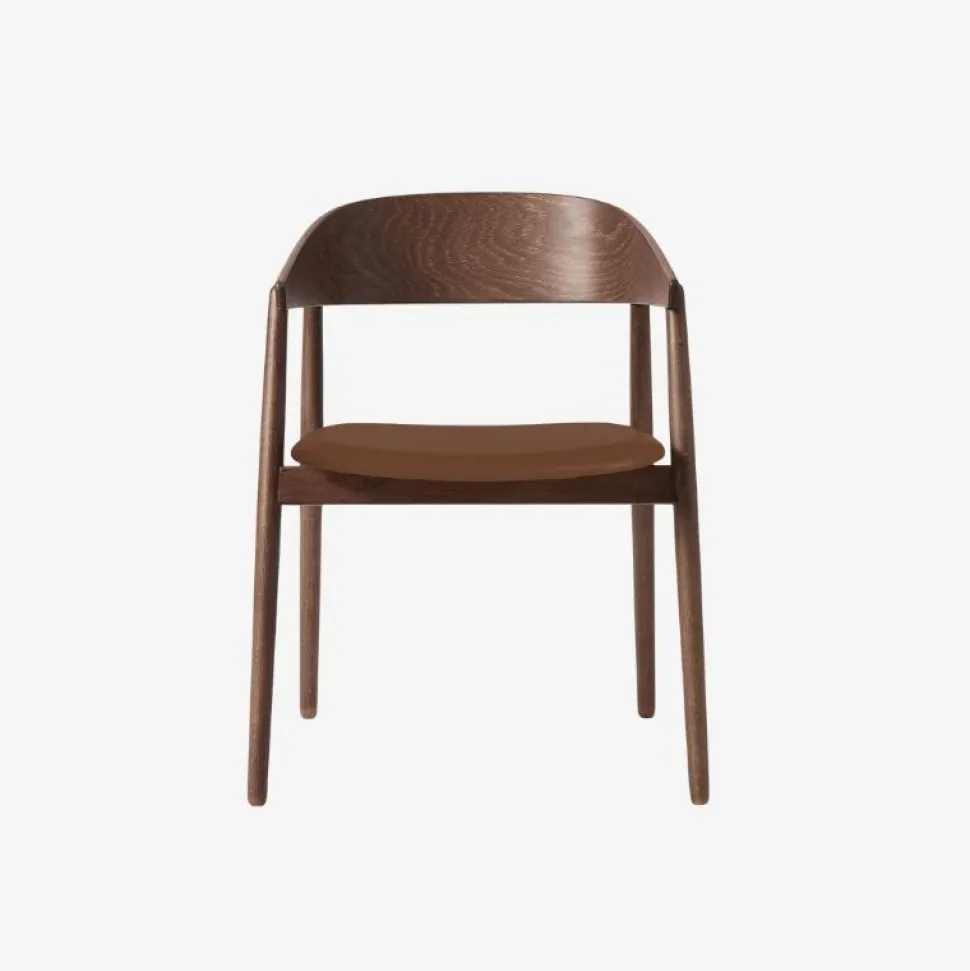 Andersen Furniture AC2 Stol Røget Mat Lakeret Bøg Brun PU Læder