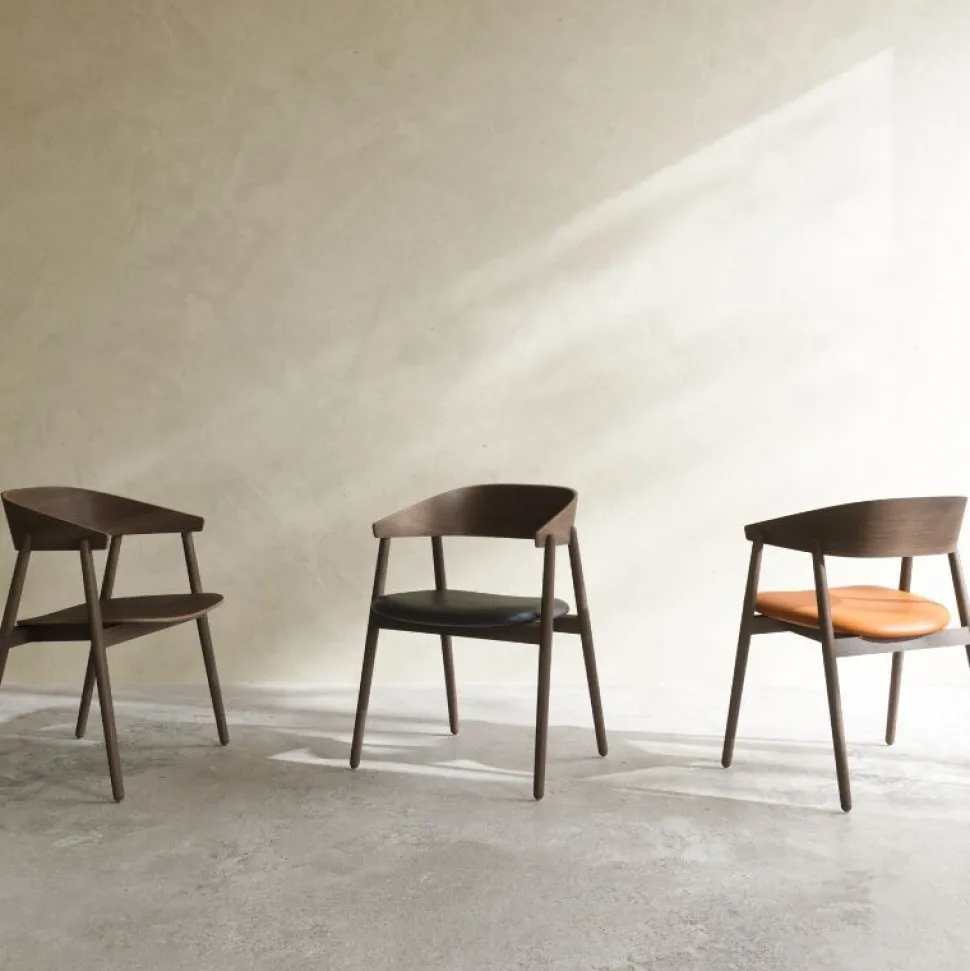 Andersen Furniture AC2 Stol Røget Mat Lakeret Bøg Brun PU Læder