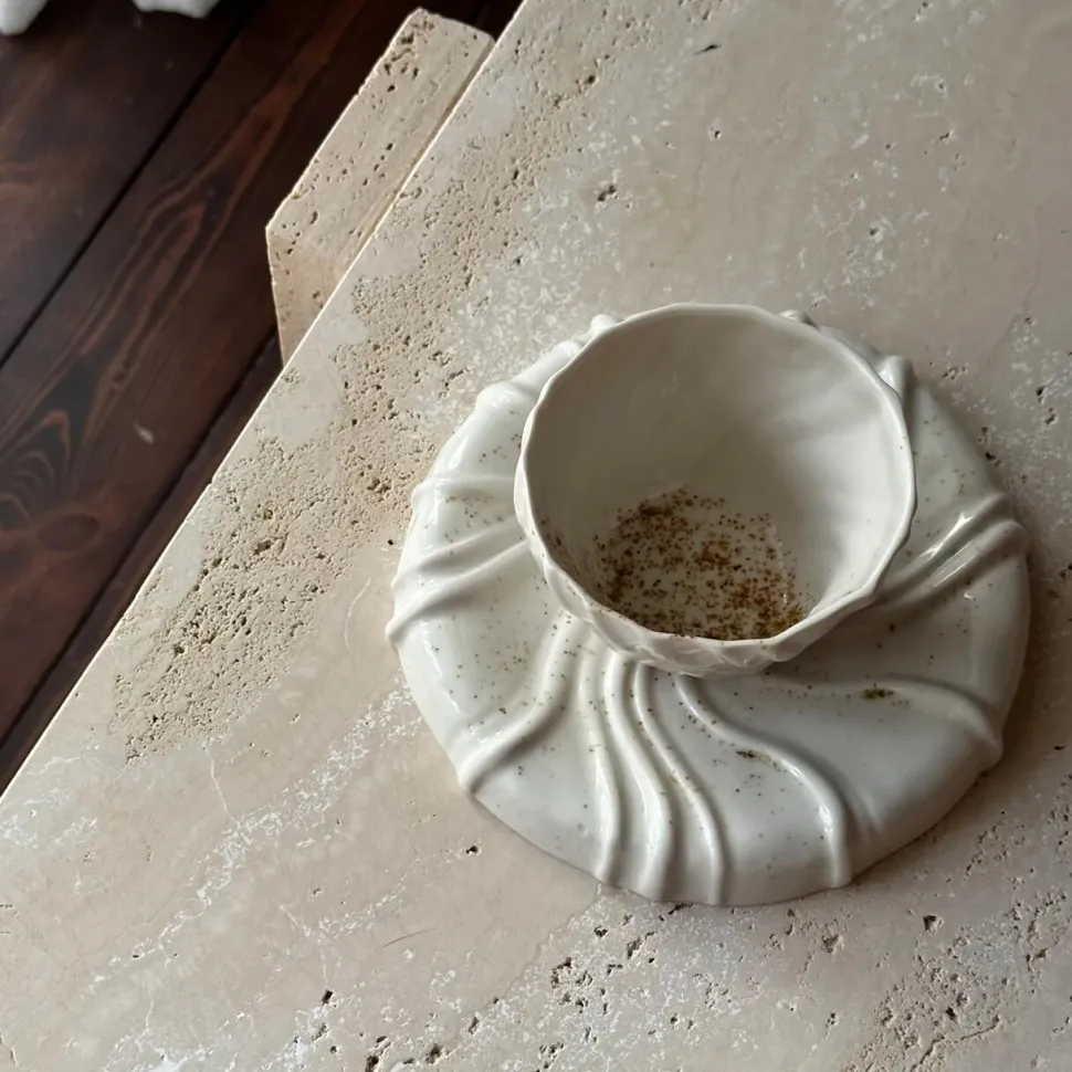 Atelier Marée Tidevandstallerken Hvid