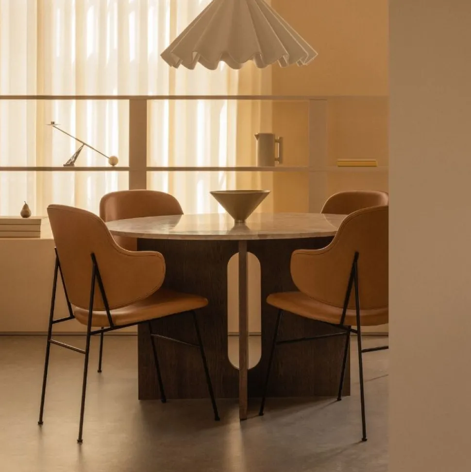 Audo Copenhagen Androgyne Dining Table Smoked Oak / Kunis Breccia Sand