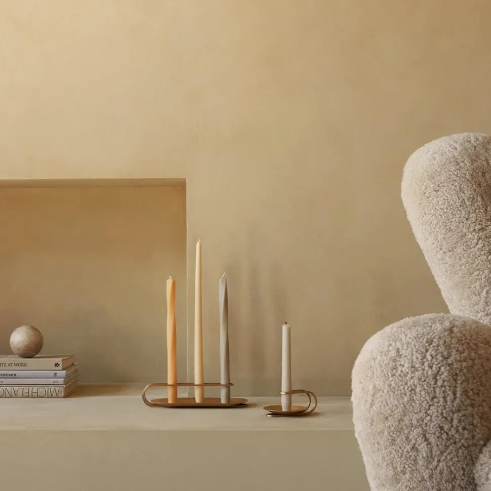 Audo Copenhagen Clip Table Candle Holder Brass
