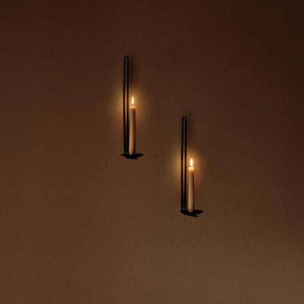 Audo Copenhagen Clip Wall Candle Holder Black
