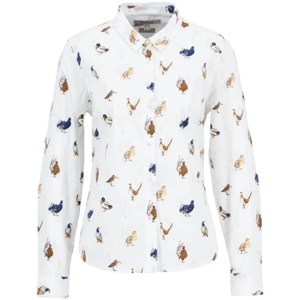 Barbour Brambles Tailored Long-Sleeved Shirt Bird Print