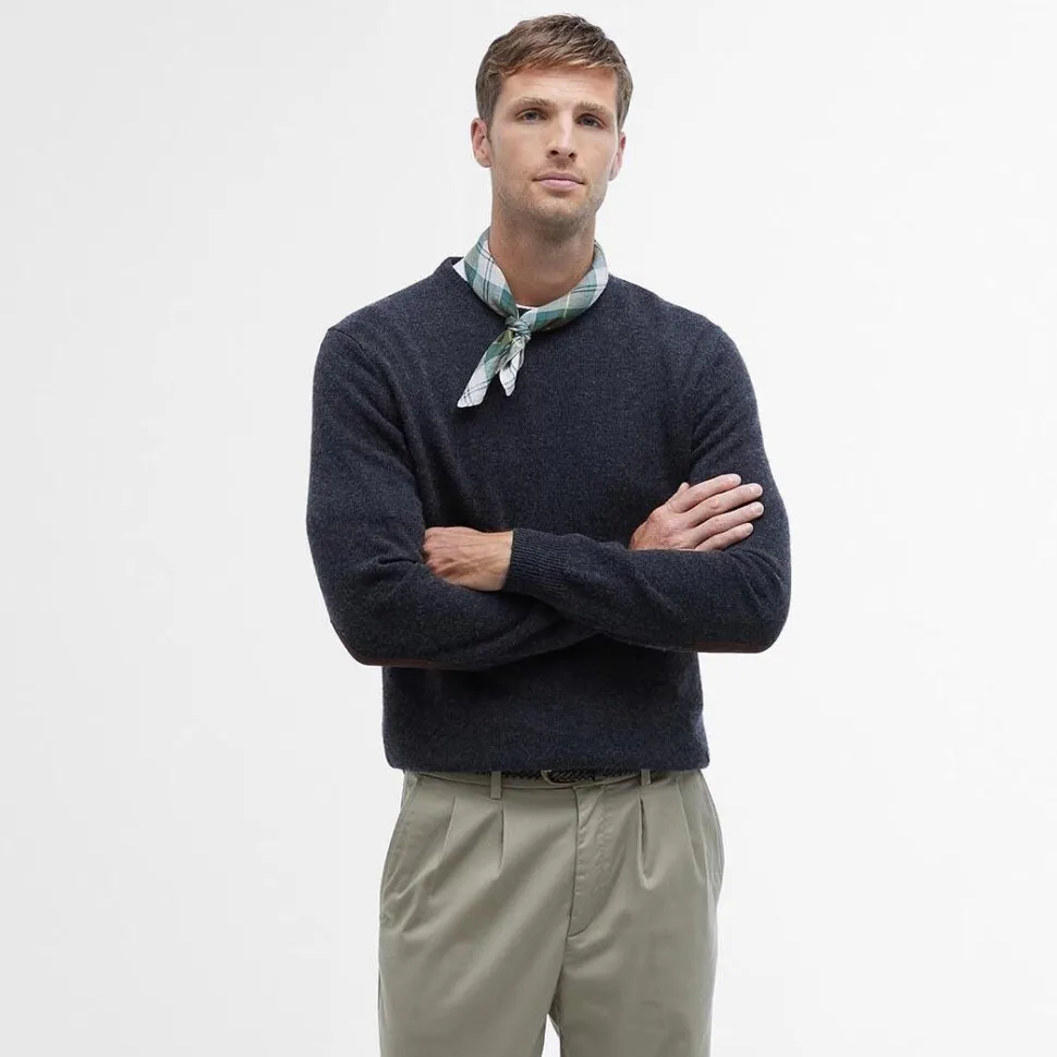 Barbour Essential Crew-Neck Jumper Charcoal