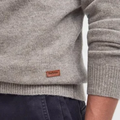 Barbour Essential Crew-Neck Jumper Stone