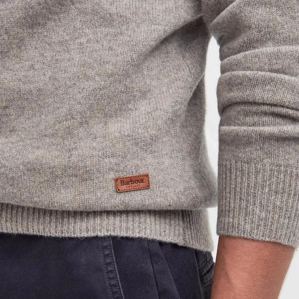Barbour Essential Crew-Neck Jumper Stone