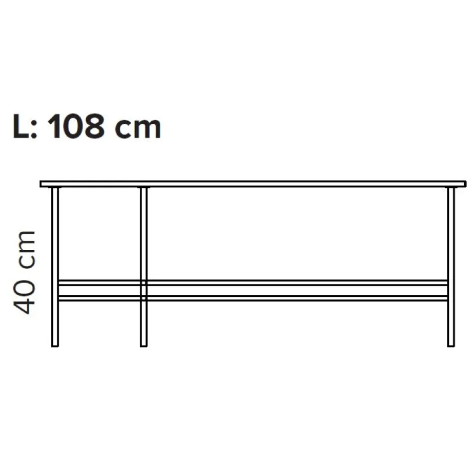 Bent Hansen Metro Sofabord L108 Smokey Blue Linoleum