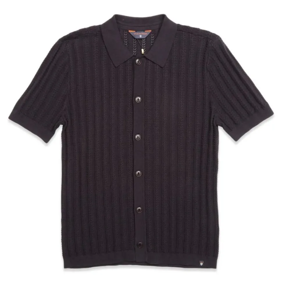 Blue De Génes Compra Open Polo Knit Dark Navy
