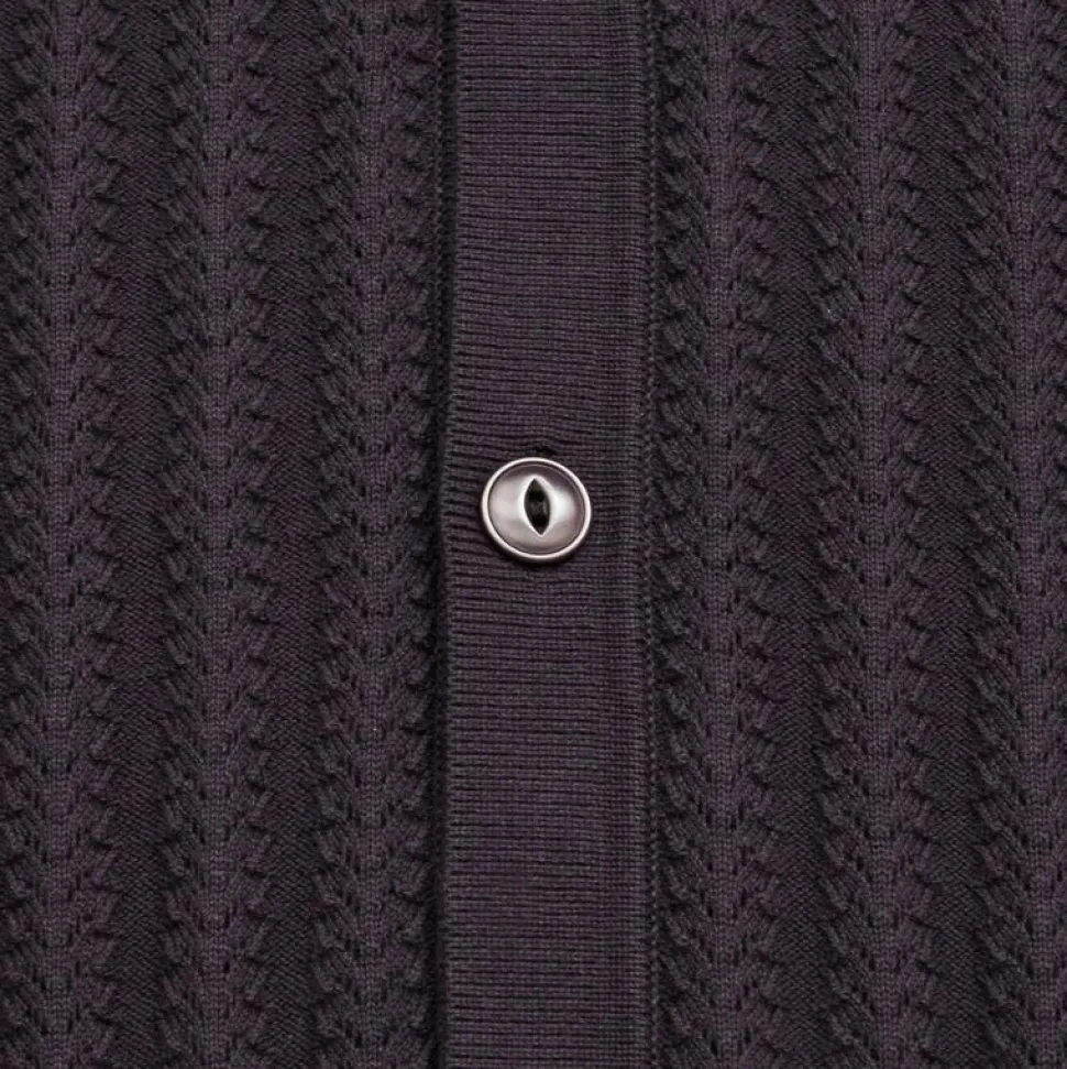 Blue De Génes Compra Open Polo Knit Dark Navy
