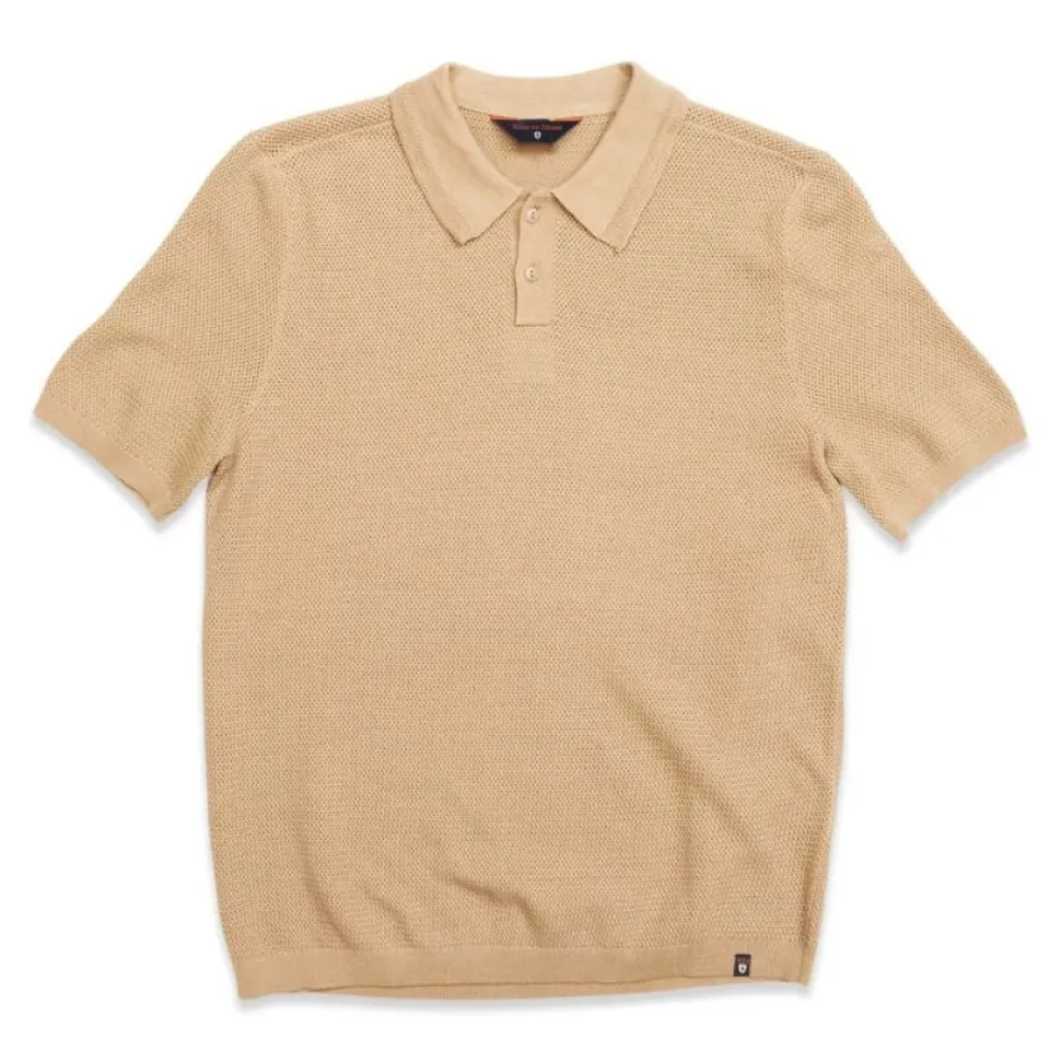 Blue De Génes Filo Knit Polo Khaki