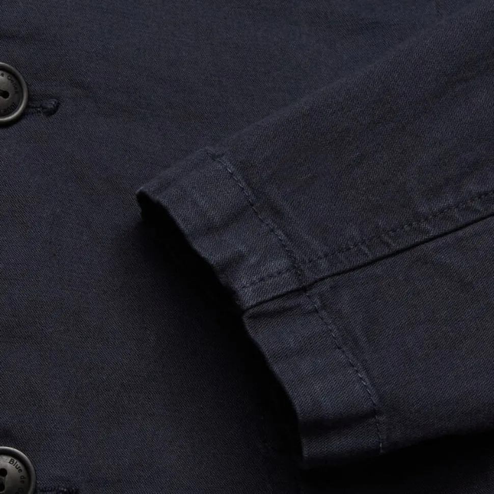 Blue De Génes Gabbiano Dobby Blazer Dark Navy