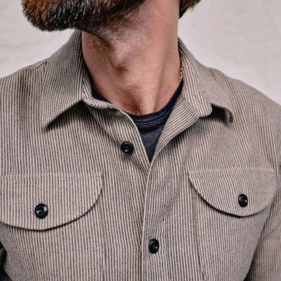 Blue De Gênes Ginotto Oregon Shirt Pebble Beige