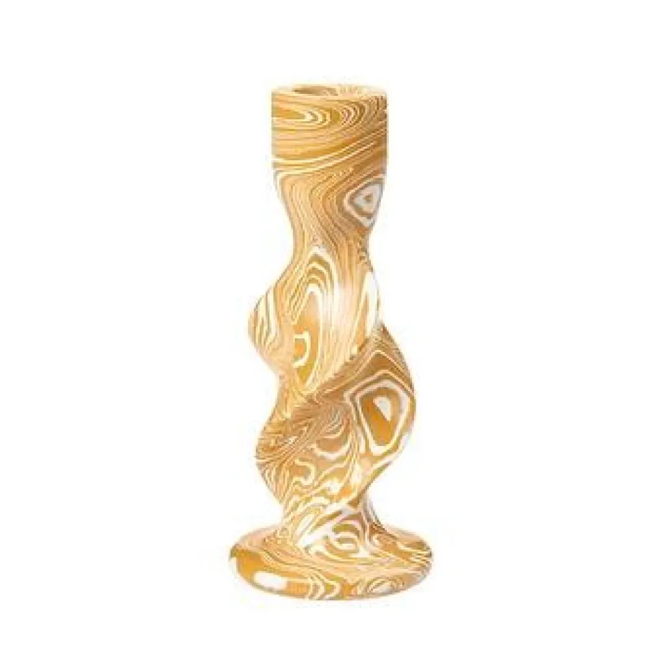 Broste Copenhagen Twist Lysestage Harvest Gold