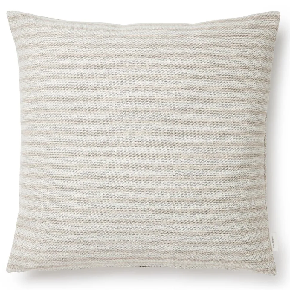 Compliments Outdoor Fine Stripe Cushion Beige 45x45 cm