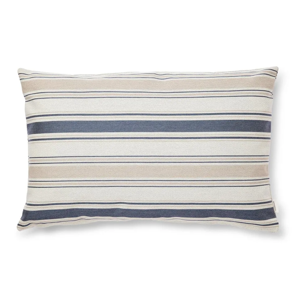 Compliments Outdoor Multi Stripe Cushion Blue 40x60 cm