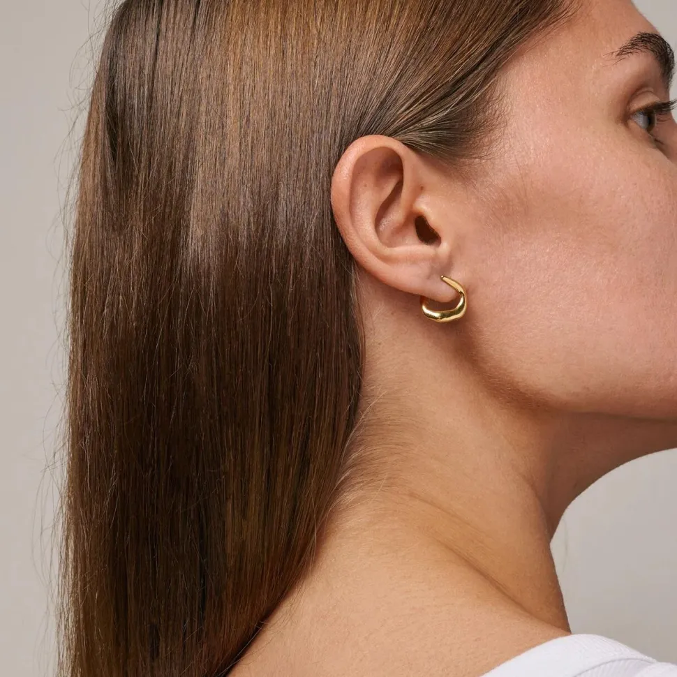 Enamel Copenhagen Earrings Inga Gold-Plated