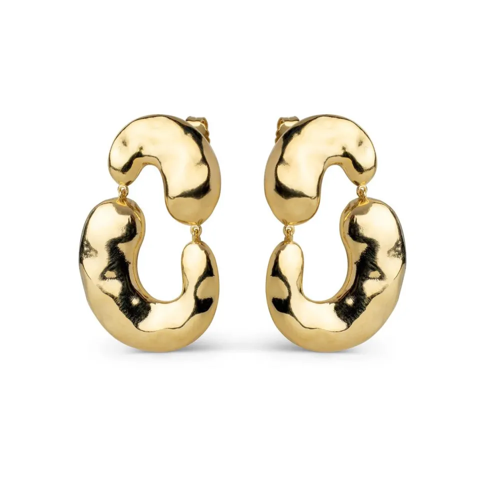 Enamel Copenhagen Earrings Viona Gold-Plated