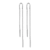 Enamel Copenhagen Hoop Chain Earrings Silver
