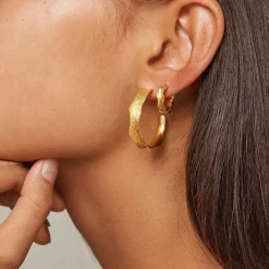 Enamel Copenhagen Hoops Everly Gold-Plated