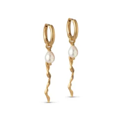 Enamel Copenhagen Hoops Elea Gold-Plated
