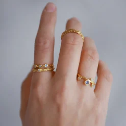 Enamel Copenhagen Ring Gaia Gold-Plated
