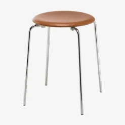 Fritz Hansen 3170 Dot Walnut Leather
