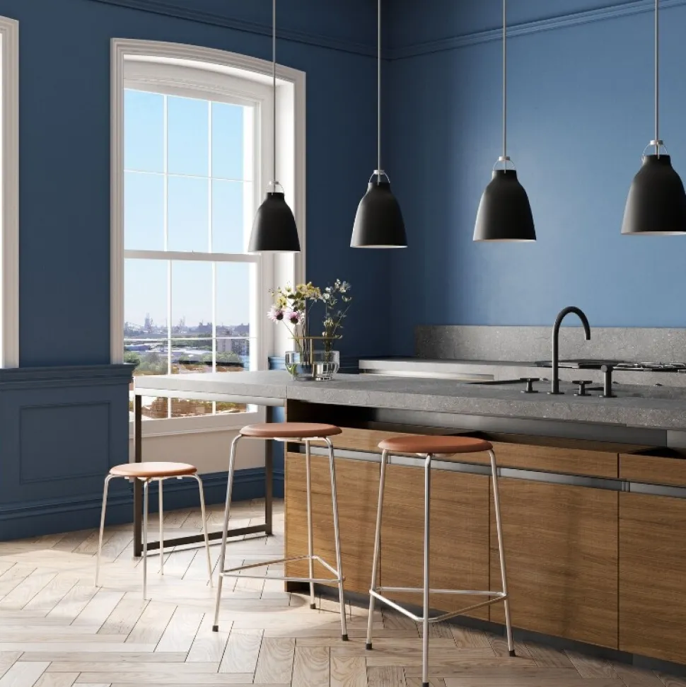 Fritz Hansen 3170 Dot Walnut Leather