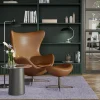 Fritz Hansen 3316 Ægget Valnød Essential Læder Inkl. Fodskammel