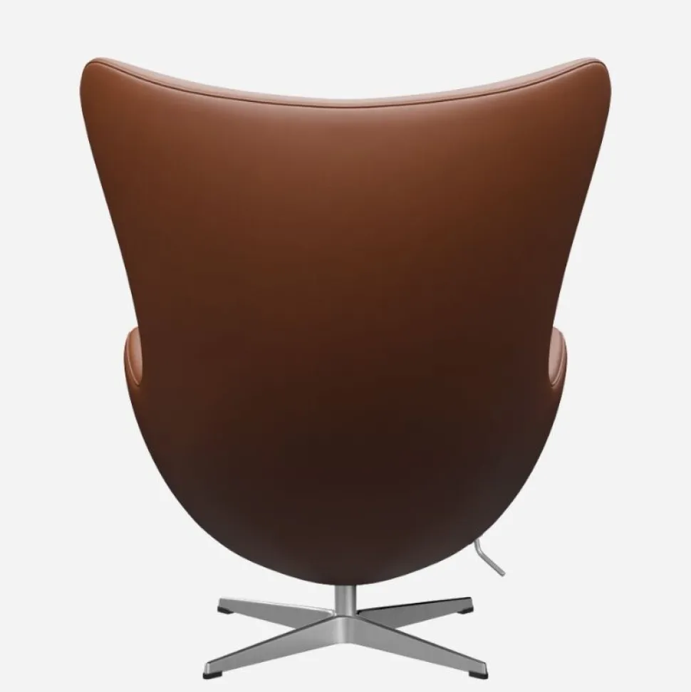 Fritz Hansen 3316 Ægget Valnød Essential Læder Inkl. Fodskammel