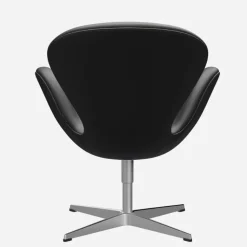 Fritz Hansen 3320 Svanen Sort Essential Læder