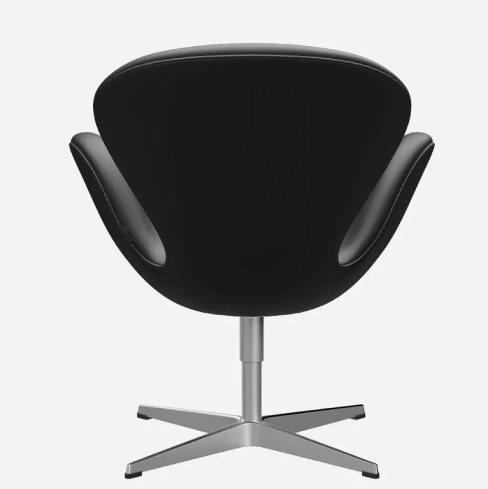 Fritz Hansen 3320 Svanen Sort Essential Læder
