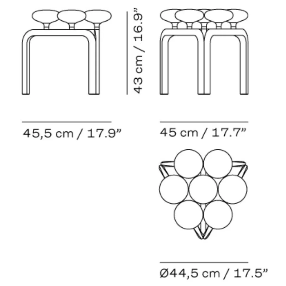 Fritz Hansen JU01 Utzon Skammel
