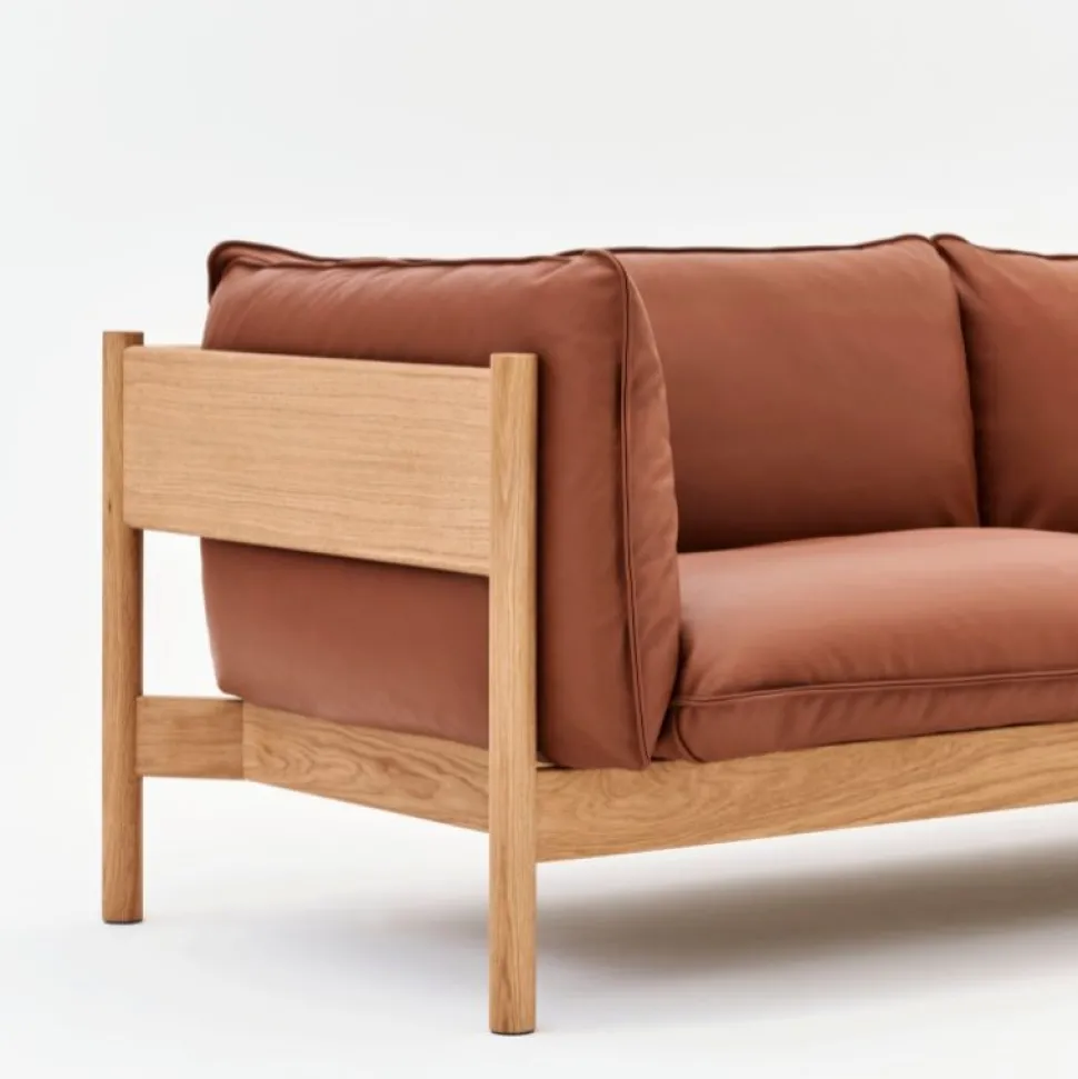 Hay Arbour 2-Pers. Sofa Olieret Eg & Cognac Nevada Læder