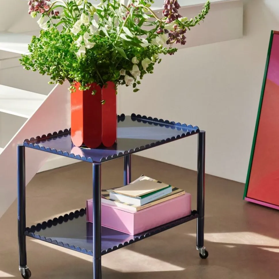 Hay Arcs Trolley Low Steel Blue