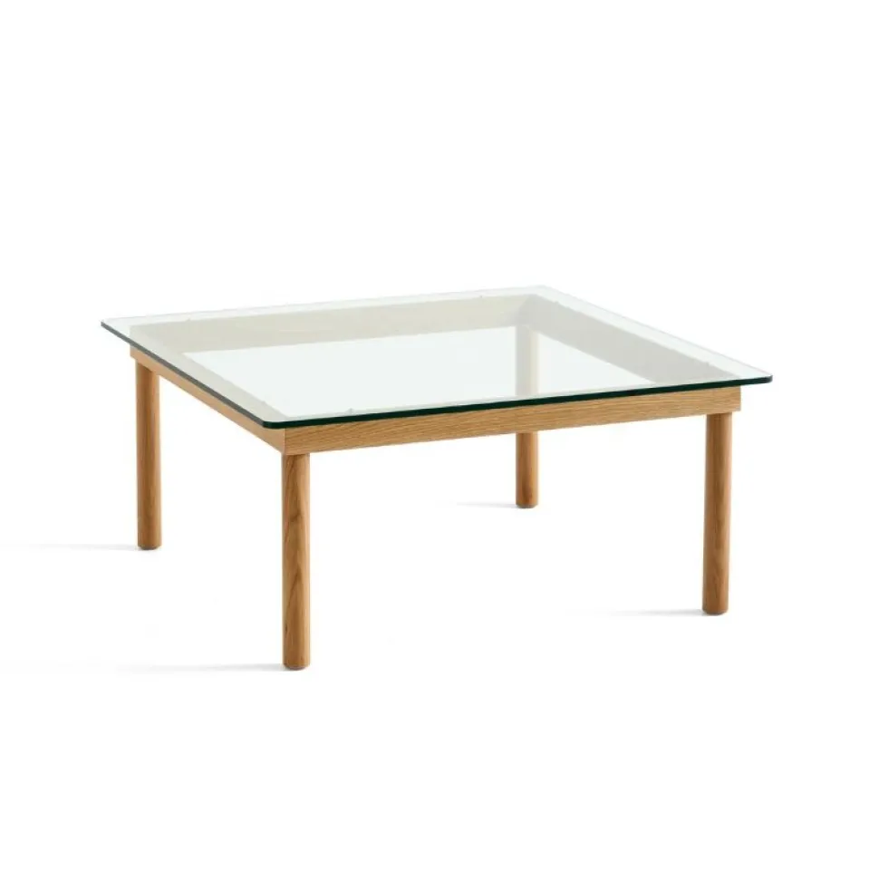 Hay Kofi Sofabord 80 x 80 Oak & Clear Glass