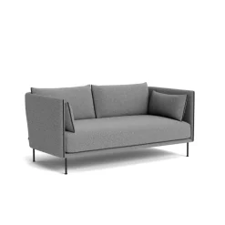 Hay Silhouette 2-Pers. Sofa Pulverlakeret stål & Olavi 03