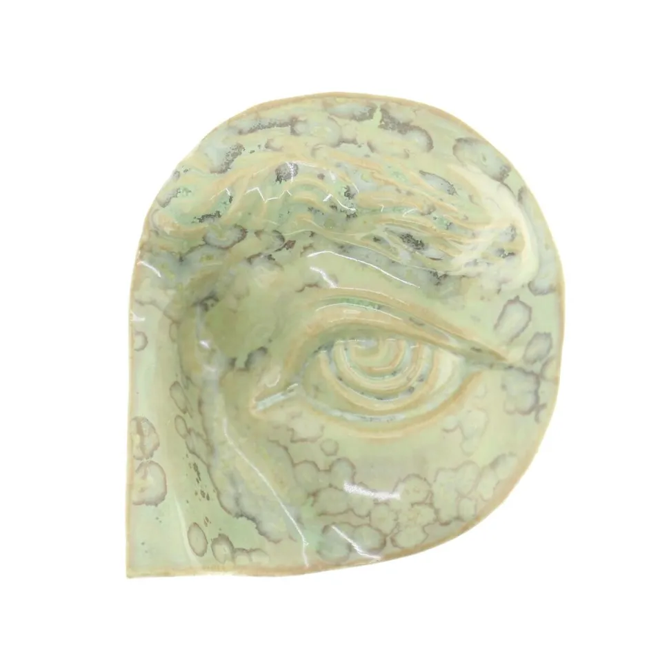 Laoru Laoru Rounded Eye Left Relief Crystal Green