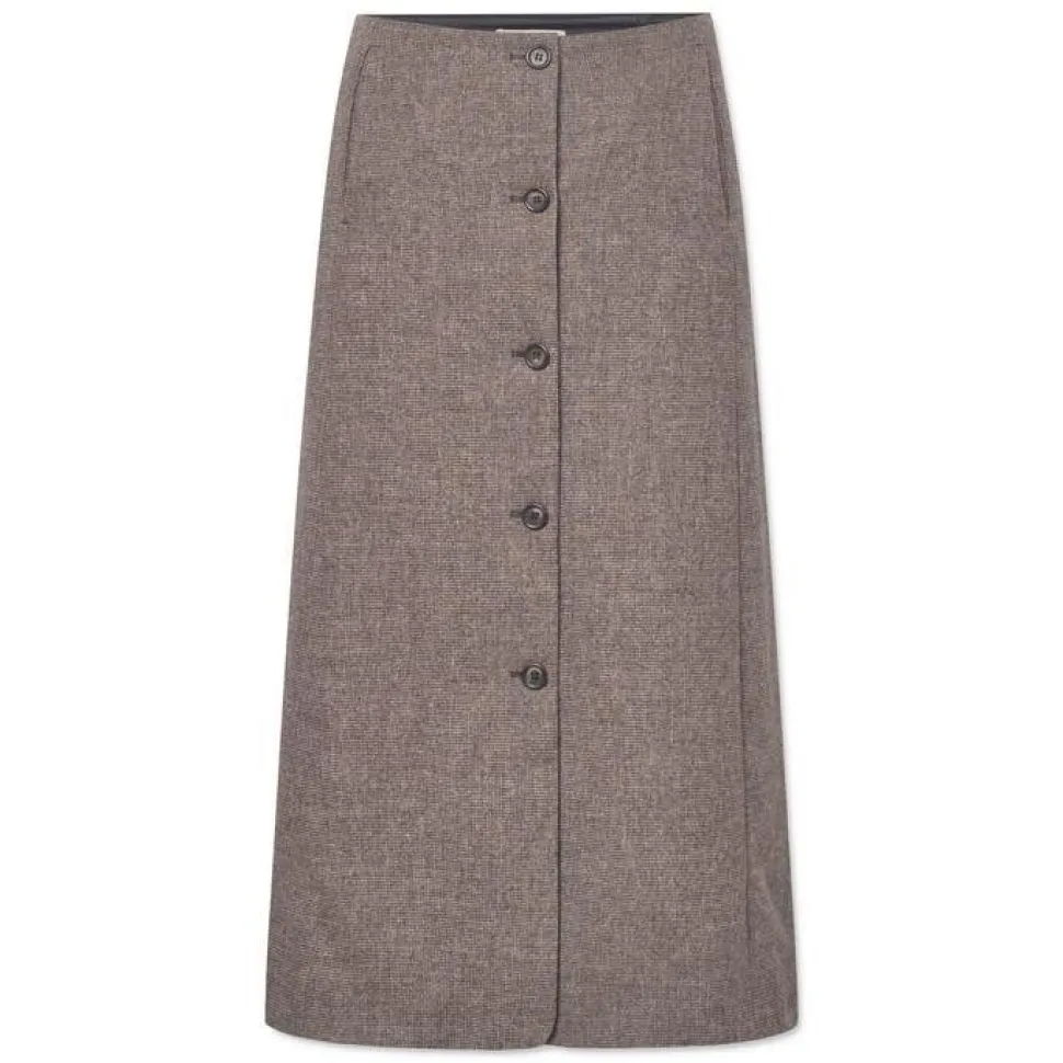 Lovechild 1979 Reyna Skirt Beige Houndstooth
