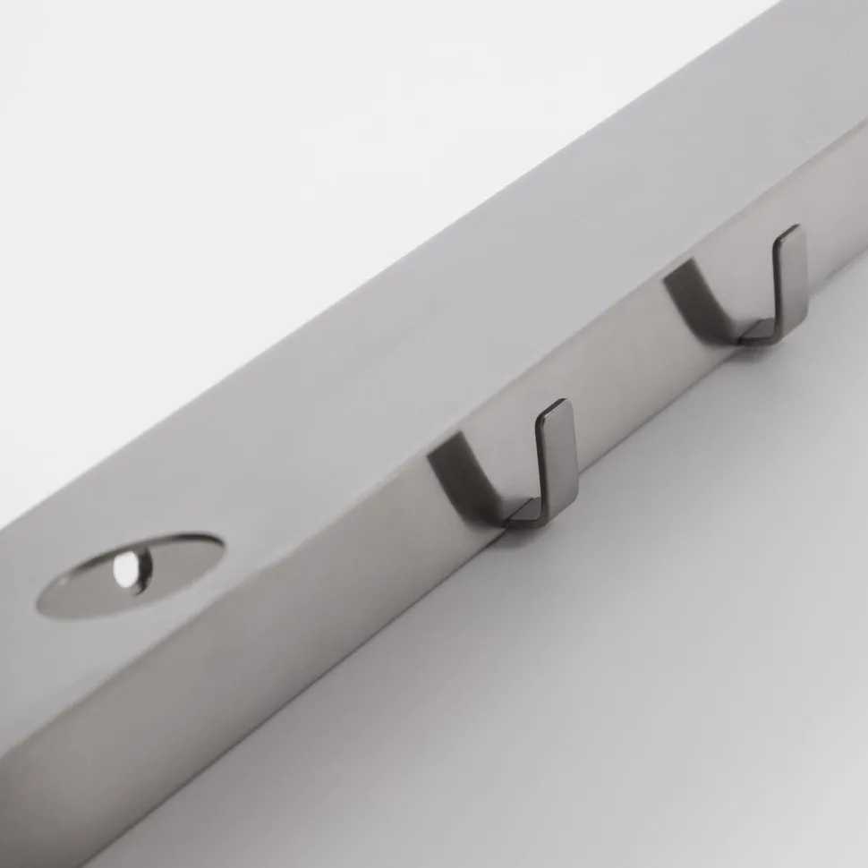 Meraki Bottle Hanger With Hooks Brushed Silver