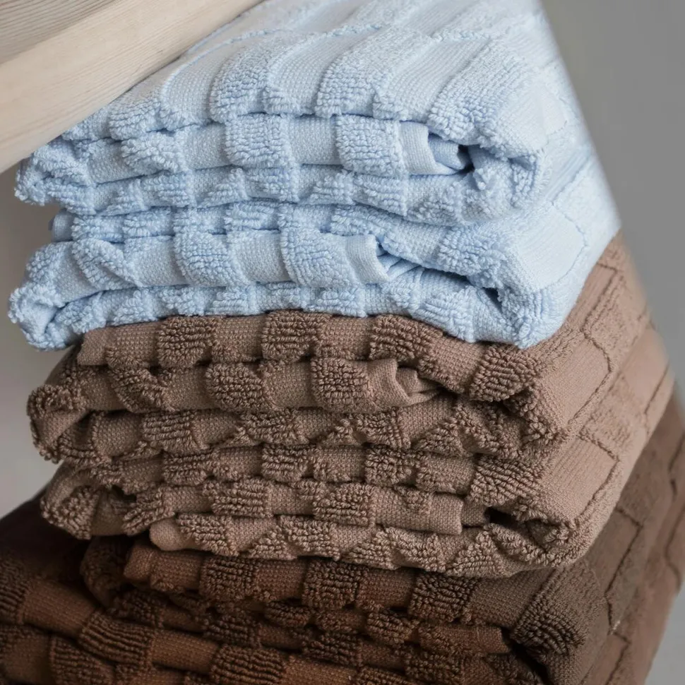 Mette Ditmer Geo Towel Light Blue