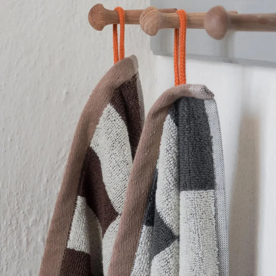 Mette Ditmer Retro Hand Towel Chocolate