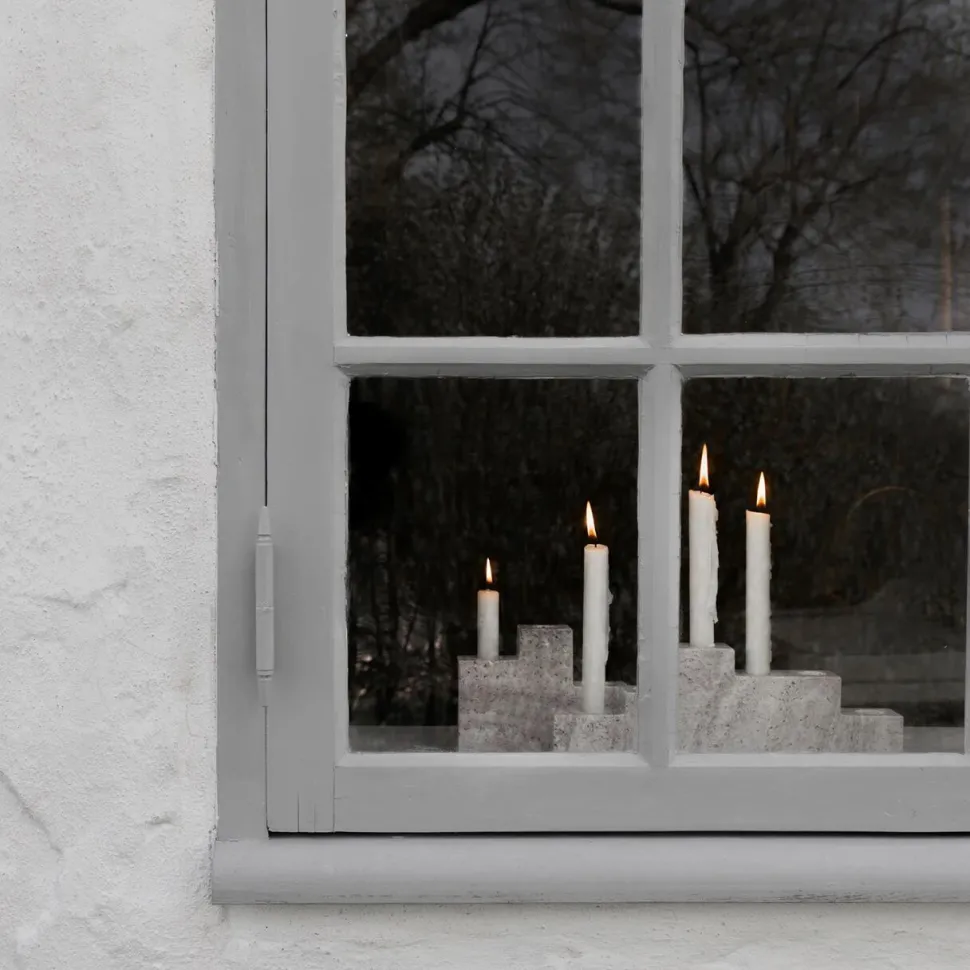 Mette Ditmer Step Trio Candleholder Chalk