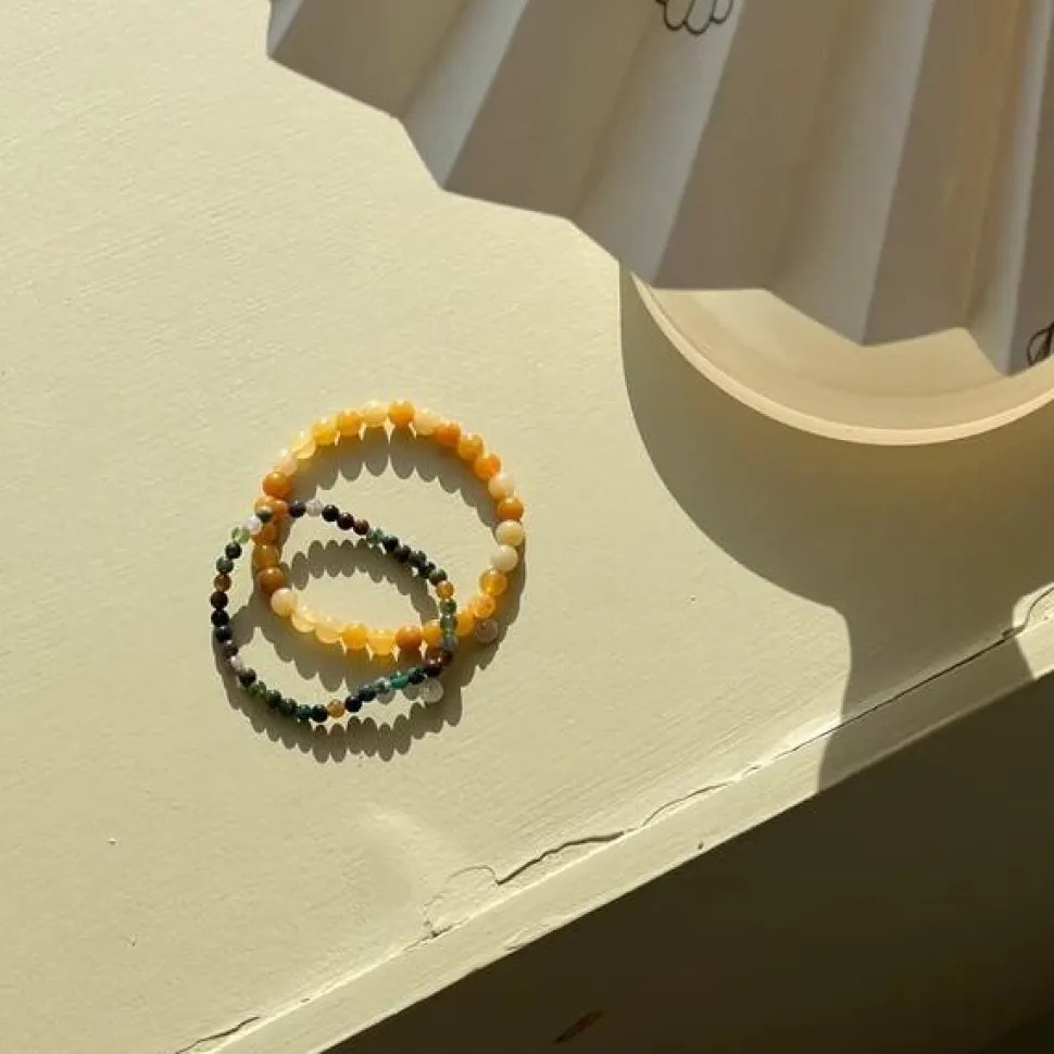 Soï Krystal Armbånd Orange Aventurin Large