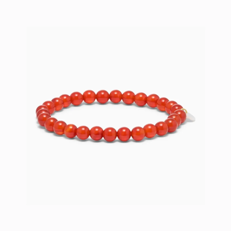 Soï Krystal Armbånd Rød Jade Large