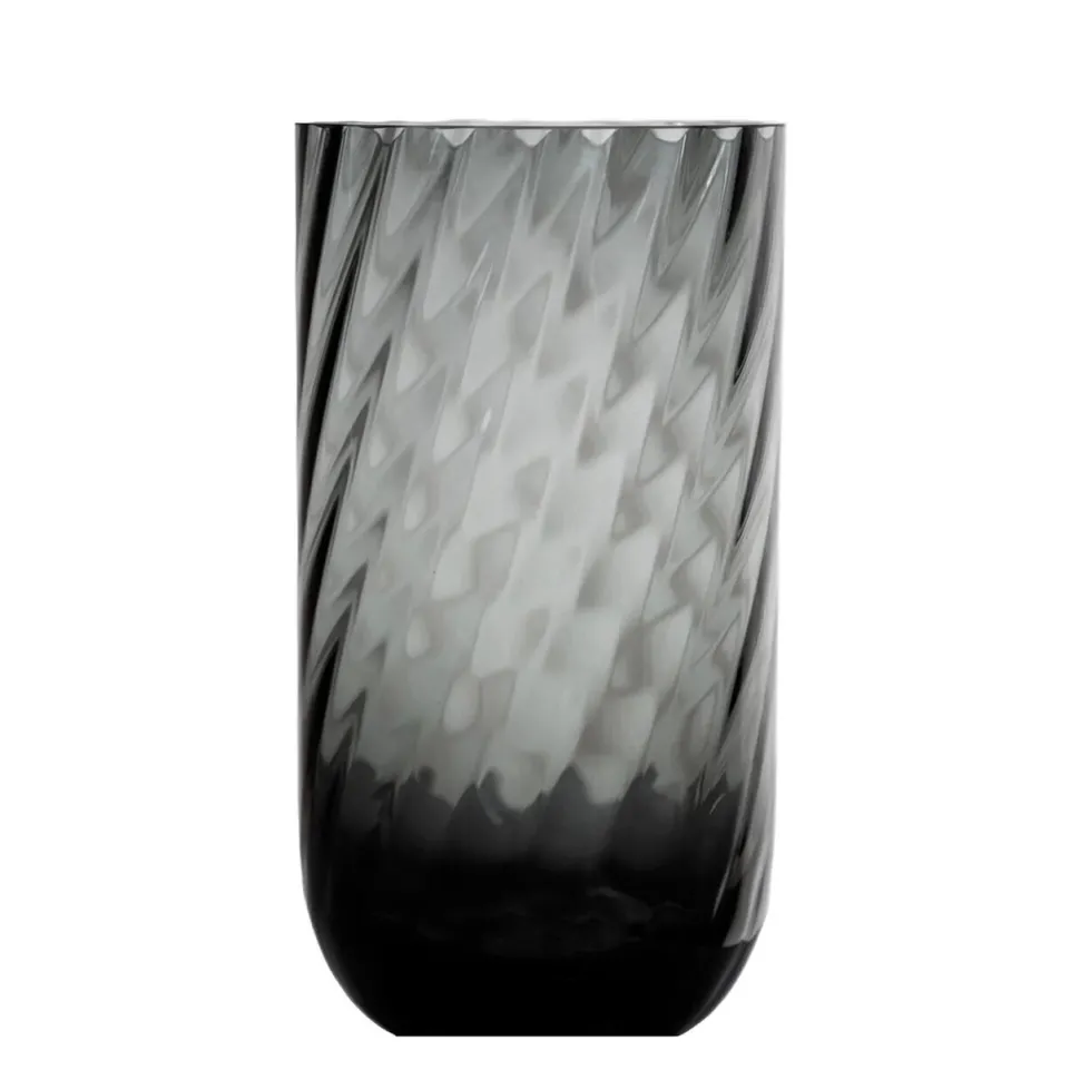 Specktrum Meadow Swirl Cylinder Vase Grey Medium