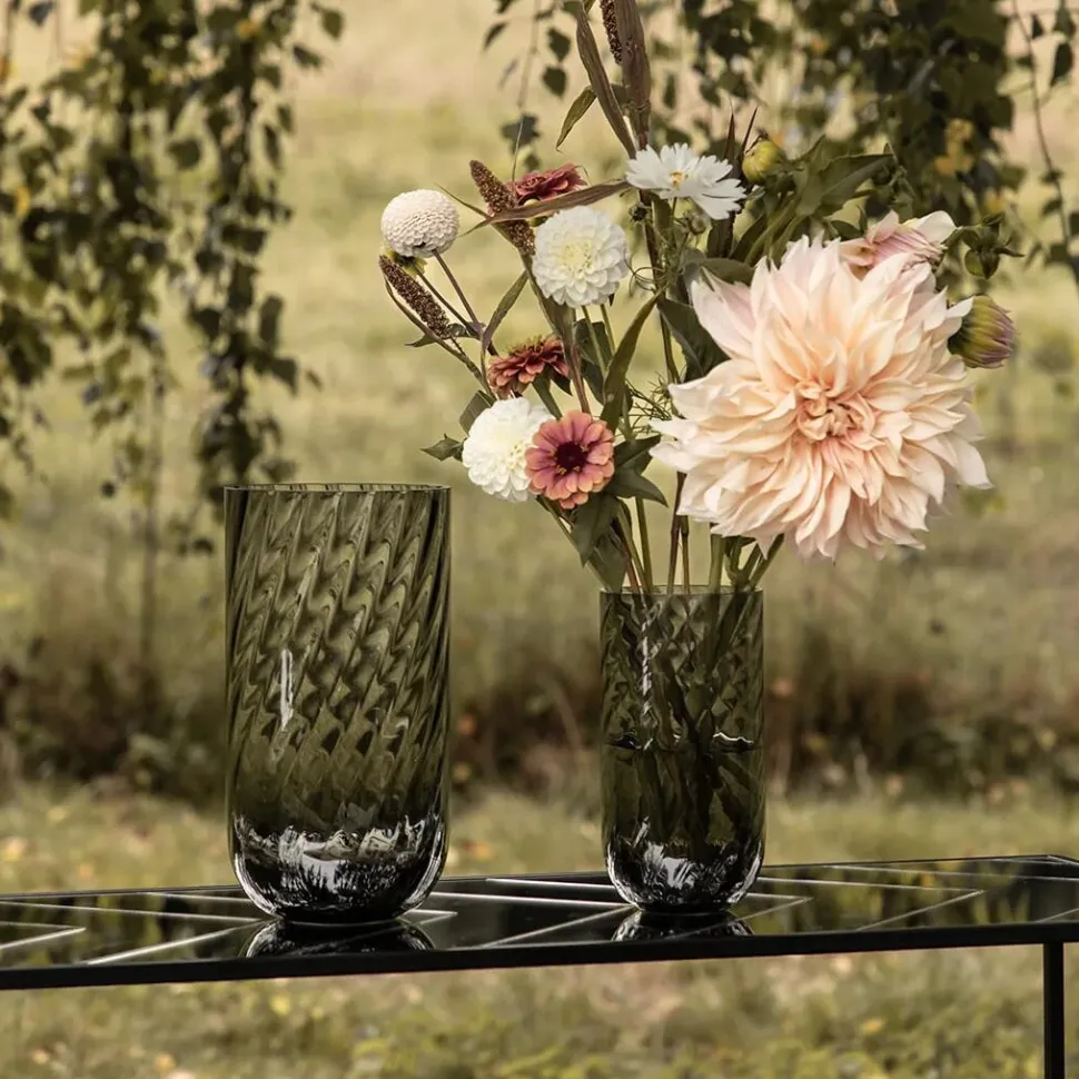 Specktrum Meadow Swirl Cylinder Vase Grey Medium