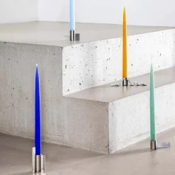 Stences Icon Candlestick 01 Brushed Chrome