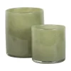 Tell Me More Lyric Candleholder Small Olive Green