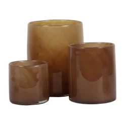 Tell Me More Lyric Candleholder Medium Brown