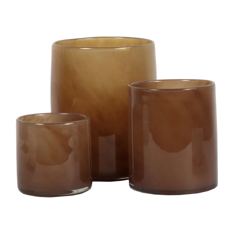 Tell Me More Lyric Candleholder Medium Brown